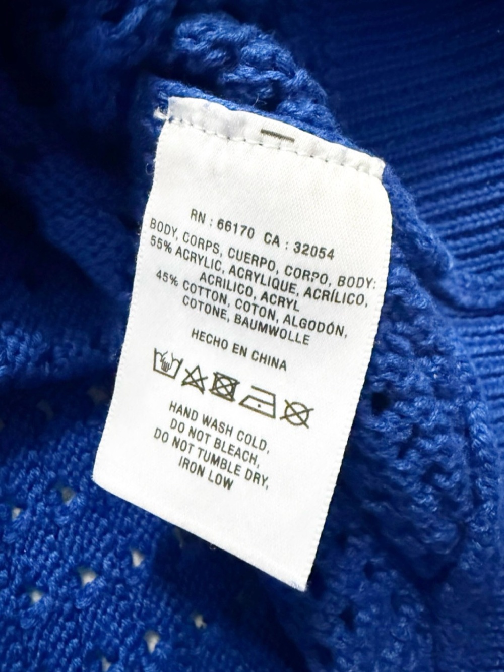 Anthropologie MOTH Blue Open Knit Pullover Sweater M - Picture 8 of 9